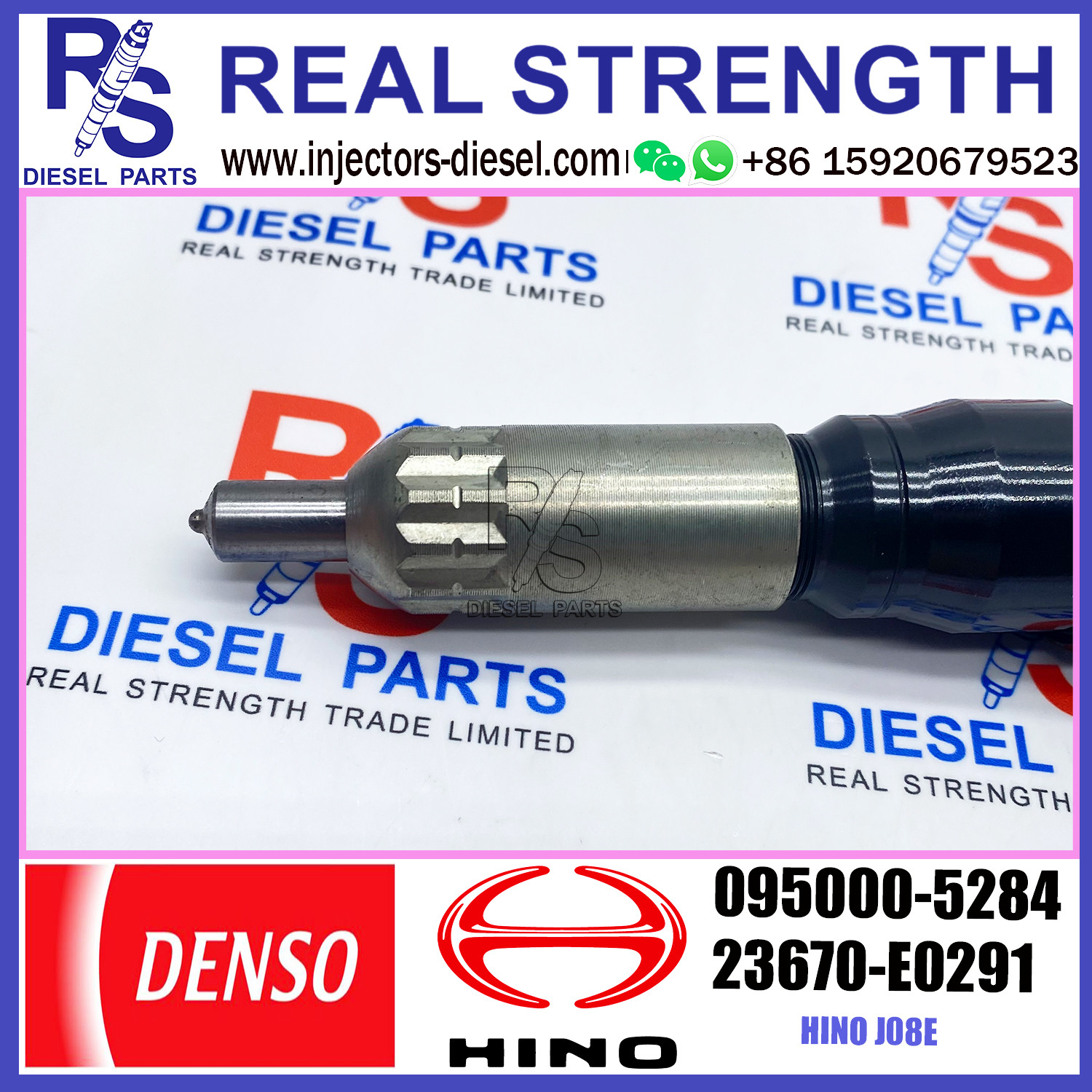 For HINO J08E 23910-1360 23670-E0290 23670-E0291 Densos Fuel Injector 095000-5280 095000-5283 095000-5284
