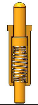 Stainless Steel / Brass Spring Loaded Header Pins DIP Spring Loaded PCB Test Pins With Gold Plating