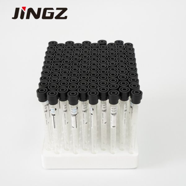1.6ml Esr Blood Draw Tube Black Top Blood Collection Tube Single Use