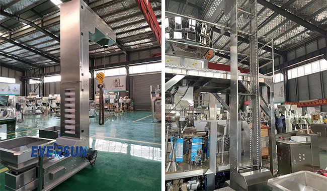Fully Enclosed Tipping Z Bucket Elevator Conveyors For Granule Packing Machine