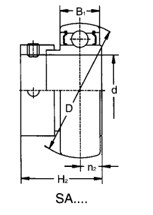 SA205 Pillow Block Ball Bearing with Eccentric Locking Collar Steel Cage Design