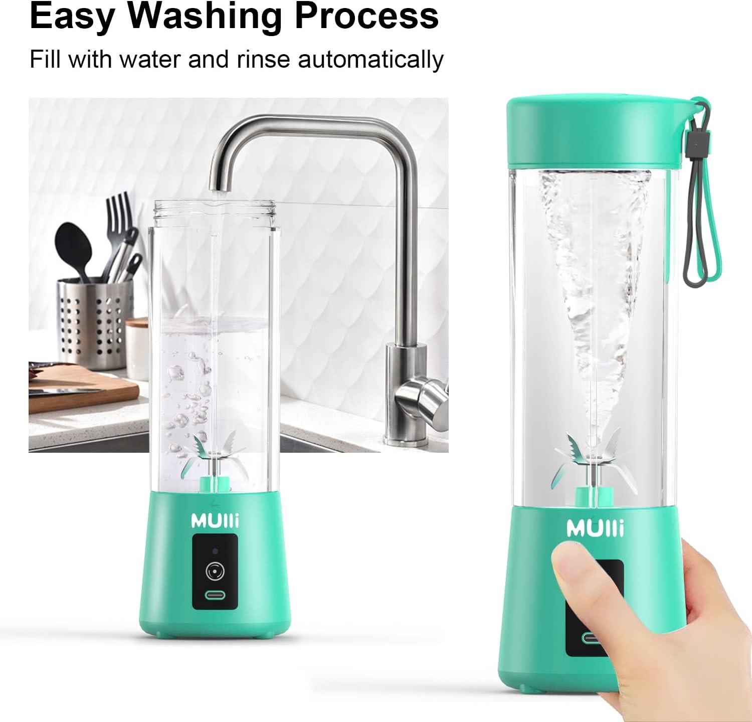 Mini Blender for Smoothie and Shakes Braising Cups for Baby Food Travel Gym and More