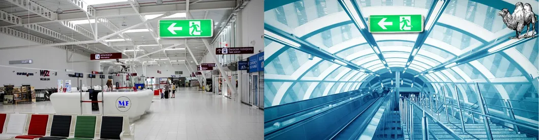 Factory Price Waterproof Fireproof Aluminum IP66 Hotel Hospital Shopping Mall Train Station School Supermarket LED Exit Escpe Emergency Light