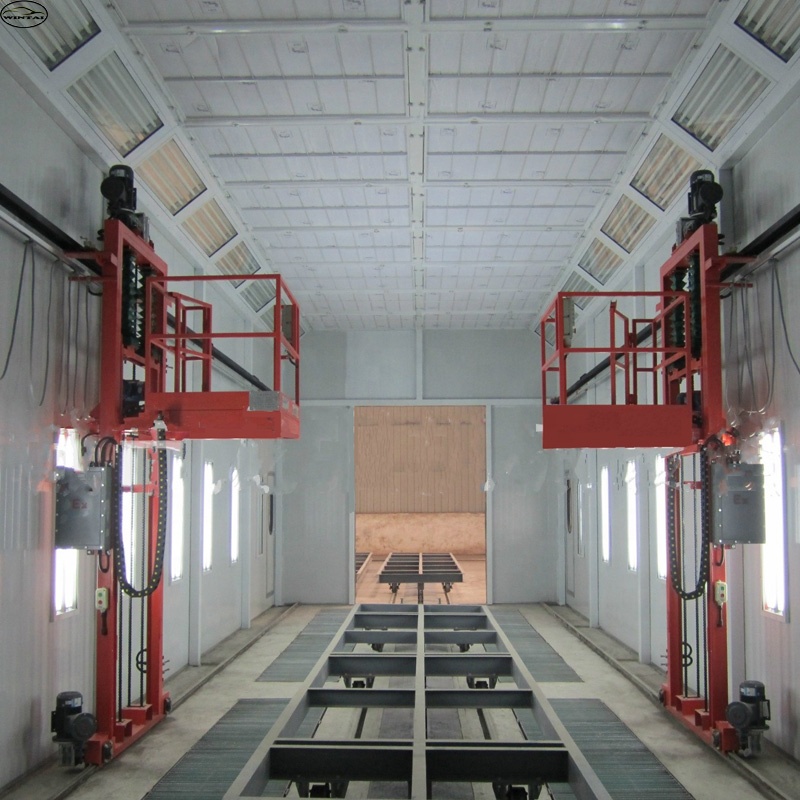 Diesel Burner Truck Spray Booth 220V 39KW With LED Light And 11KW Fans