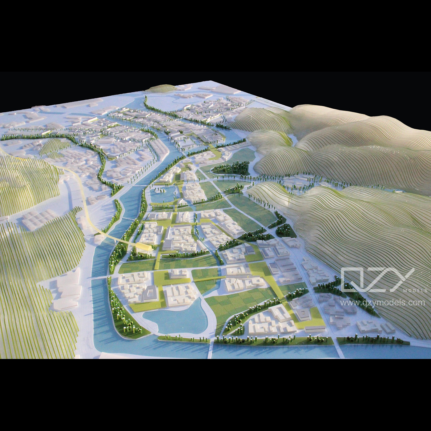 Wuyan Design - 1/1500 Ningbo Yinzhou Yinzhou River Planning Mode