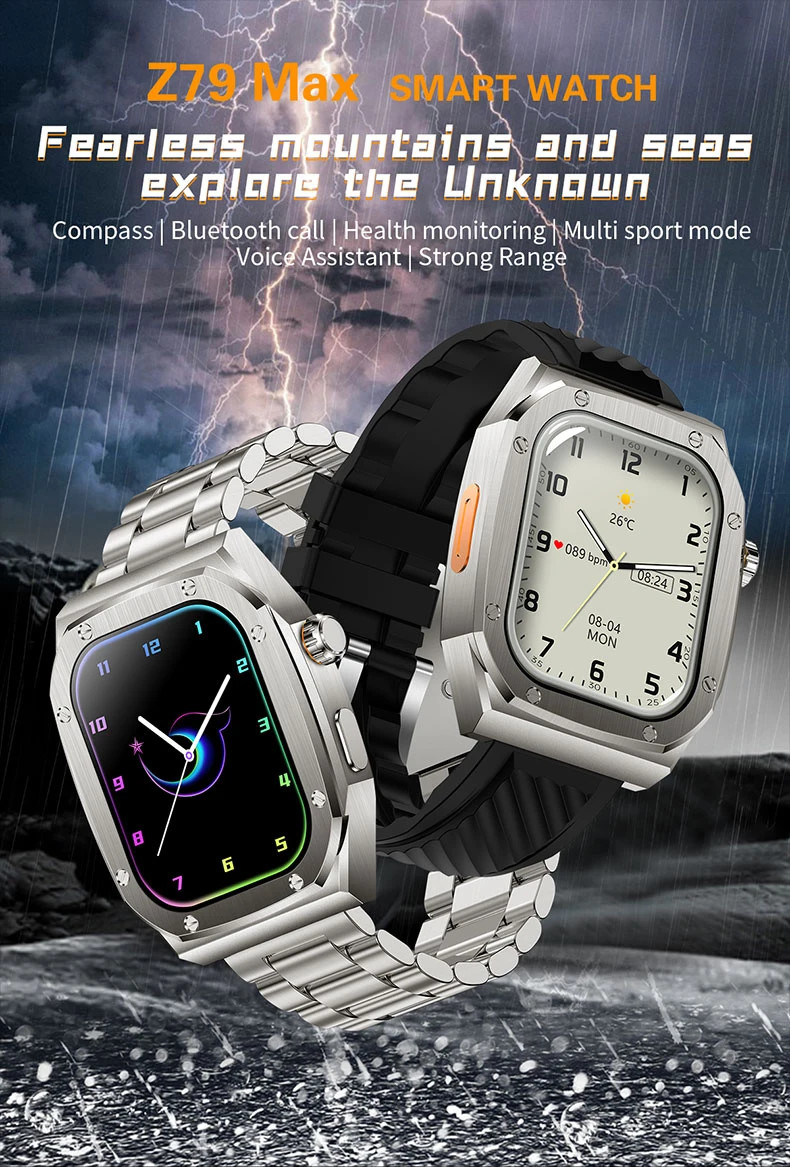 Z79 MAX Outdoor Smart Watch Sleep Blood Pressure Monitoring IP67 Waterproof