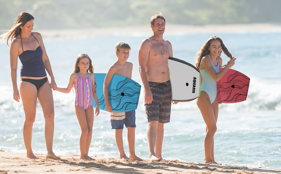 18.3 Inch Board Width WOOWAVE Custom 33/37/41inch Light Weight Body Boards for Adult