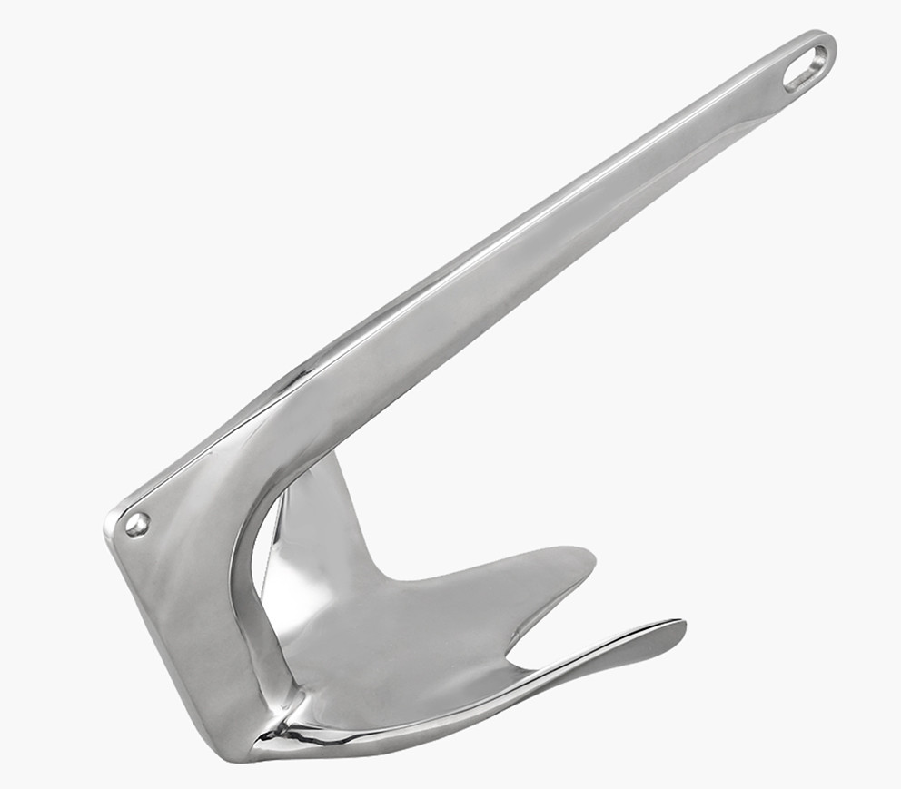 CE OEM Boat Fitting Fishing Boat Anchors , 7.5 Kg Sliver Bruce Anchor