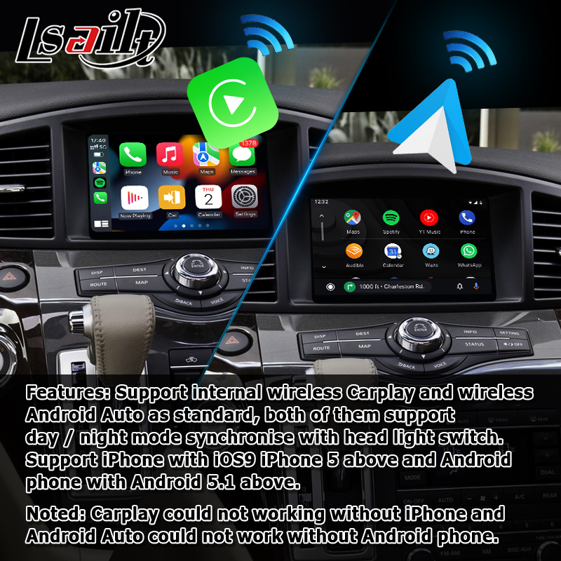 Wireless carplay android auto interface for Nissan Elgrand E52 IT08 08IT Quest include Japan spec