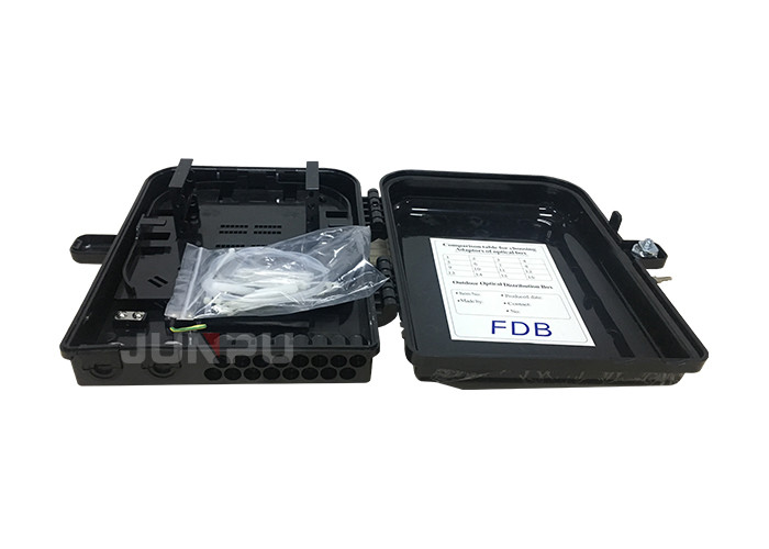 wall Black Outdoor Fiber Optic Distribution Box IP65 witj sc adapter
