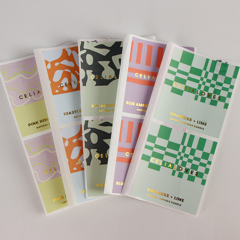 Colorful Paper Sticker Labels Custom Packaging Labels Matte Lamination For Candle