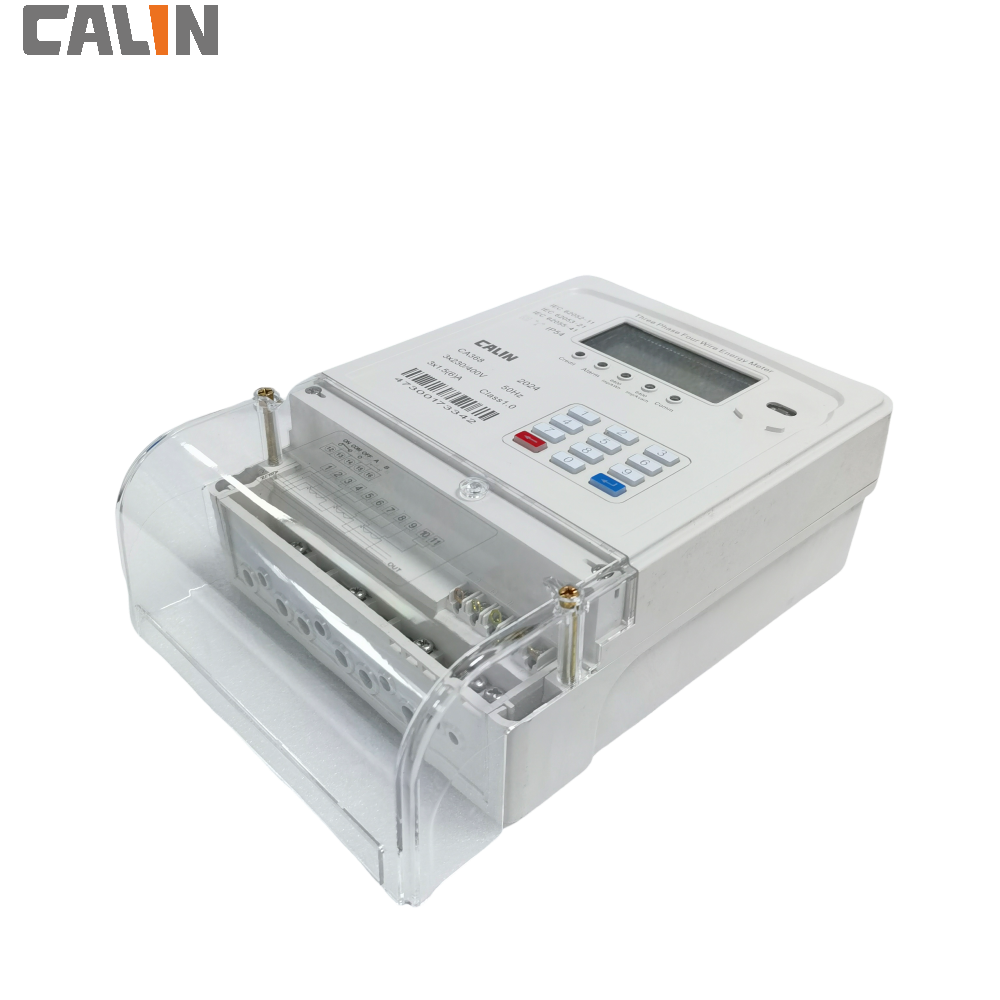 LCD Display IEC 62053 Three Phase Electric Meter Working Wide Voltage Range