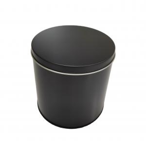 Buy cheap Matt Black Round Tin Containers For 1kg Hookah Shisha Flavors Tobacco Packing product