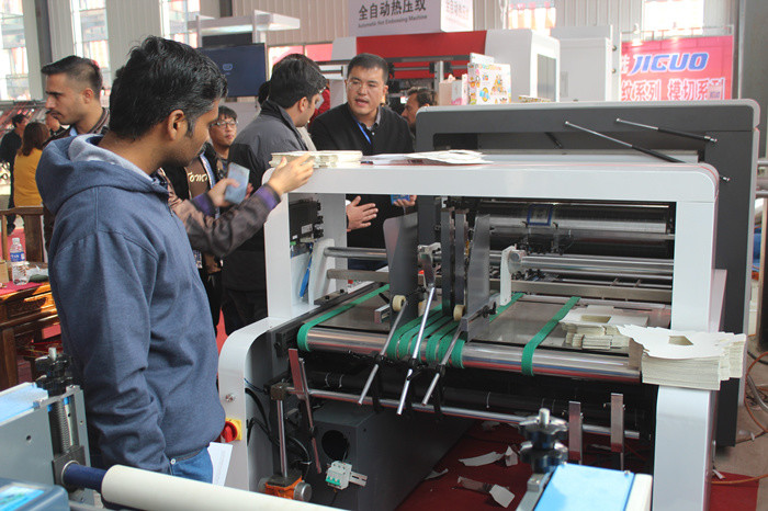 JIGUO Window Patching Machine Carton E-Flute Automatic Folder Gluer Machine