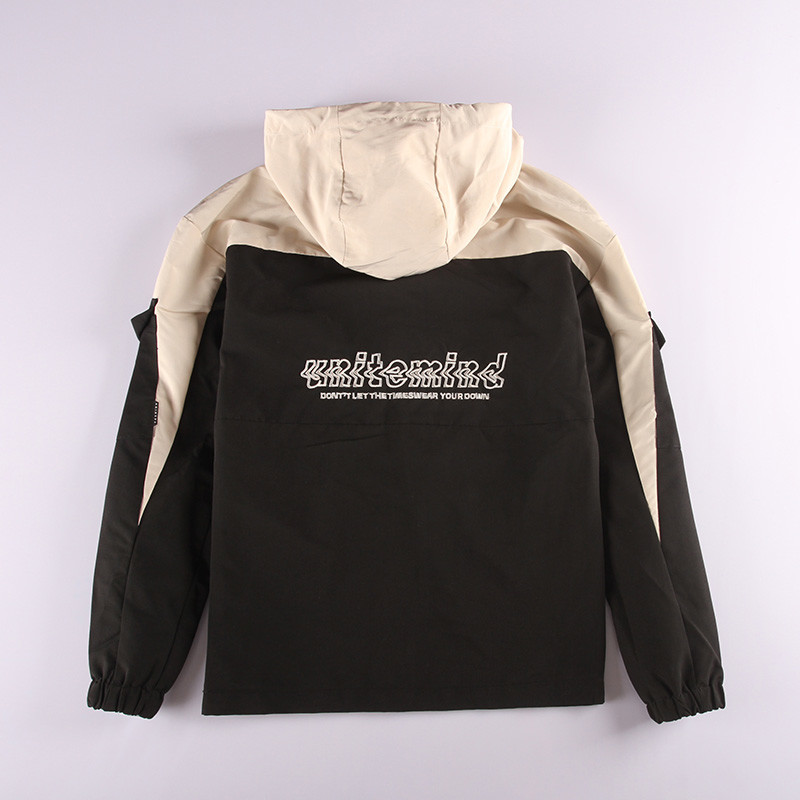S M L XL 2XL 3XL Men'S Polyester Hooded Bomber Jacket