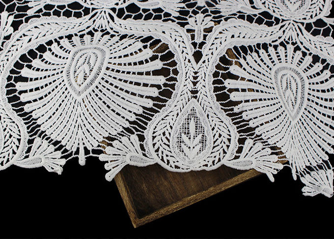 Heavy Embroidey Polyester Lace Fabric With French Venice Guipure DTM Azo Free