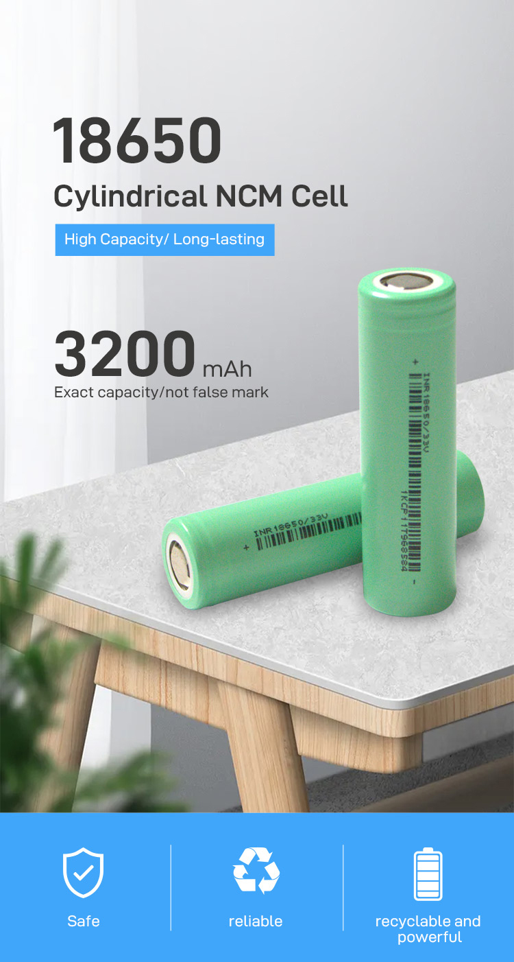 Electric 18650 Lithium Ion Battery Pack 3.6v 3200mah Chargeable