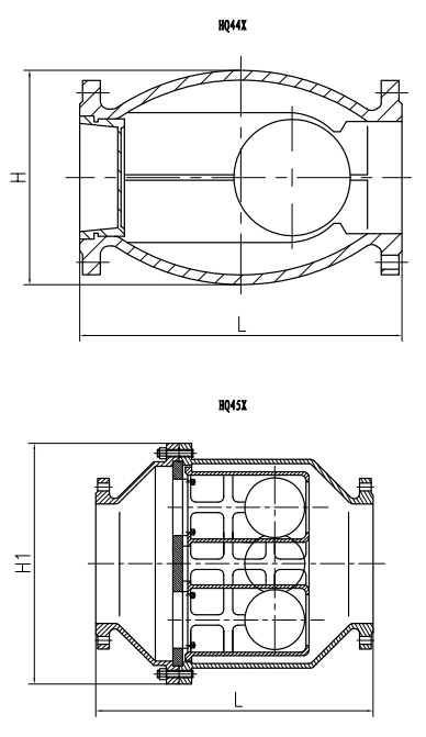 Ductile Iron GGG50 Sliding Multi Ball Check Valve Big Size DN400 DN500 1
