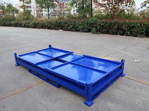 Foldable Stacking Steel Pallet Box Space Saving And Made Of Q235 Material