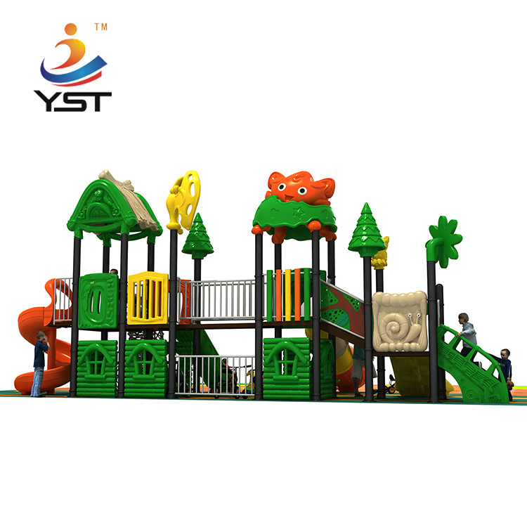 Large new design eco-friendly outdoor playground plastic slide for children