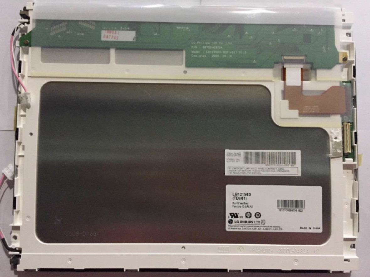LB121S03-TD01 LG Display 12.1" 800(RGB)×600 SVGA 82PPI 400 cd/m² INDUSTRIAL LCD DISPLAY