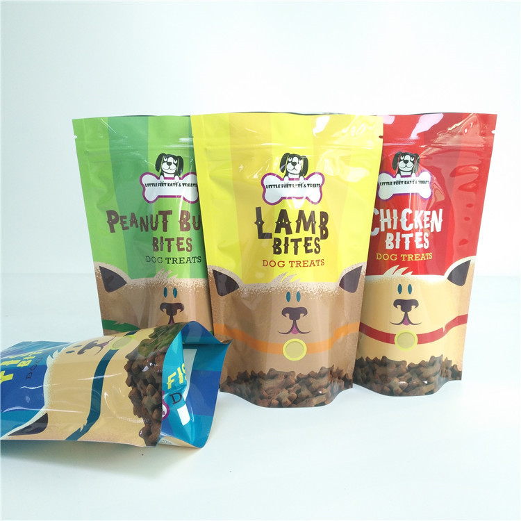 Hot Sealed Pet Food Pouch Side Guseet Plastic Ploy Customized Logo CMYK Color