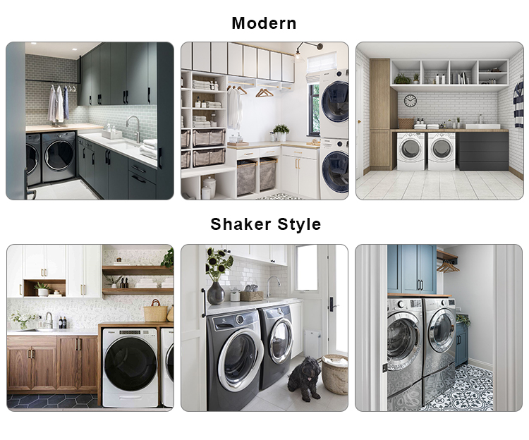 Waterproof Laundry Storage Cabinet with 3D Design 2D Shop Drawing Support from YALIG