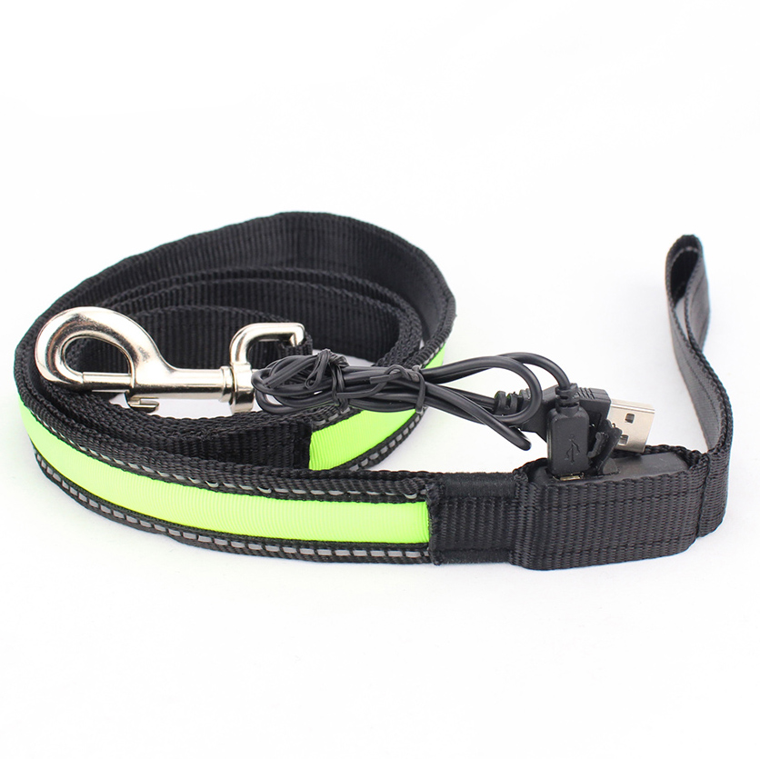 LED Dog USB Rechargeable Collars And Leashes Pet Product Waterproof Flashing