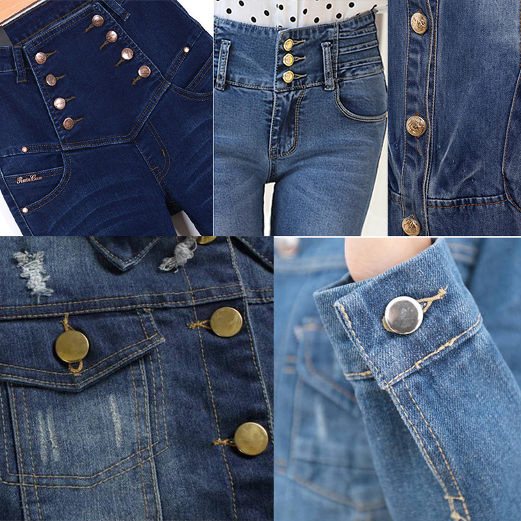 jean buttons snaps
