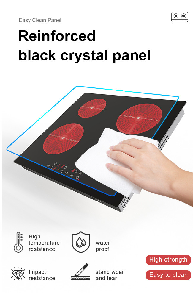Bridge Zone Double Induction Hob 5500W Touch Control Hidden