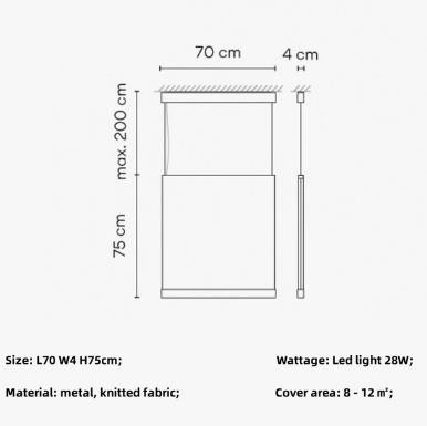Designer Curtain Pendant Lights Modern Minimalism Pendant Lamp(WH-AP-552)
