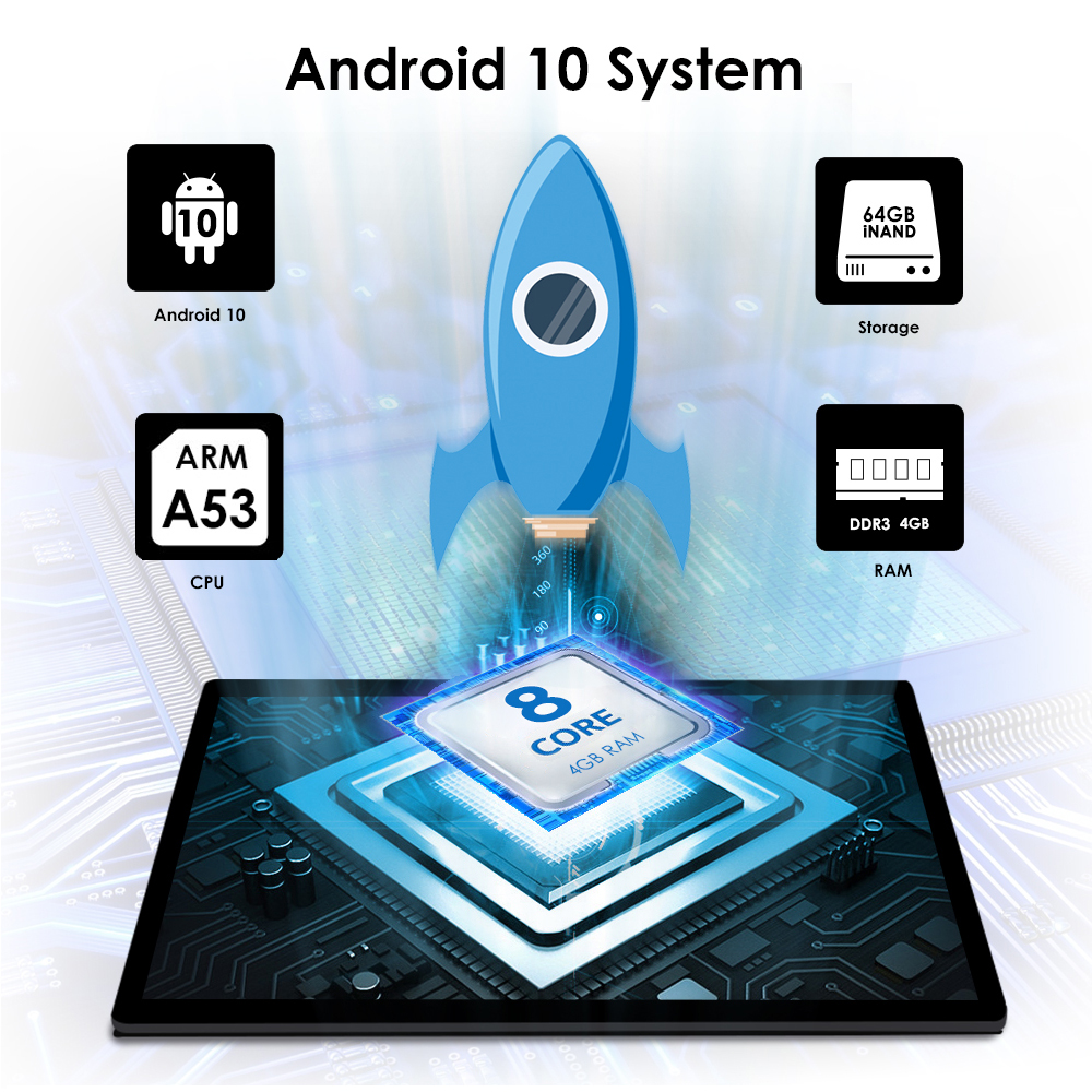 Universal 9" Android10 Car Stereo with WIFI Carplay GPS and Steering Wheel Control