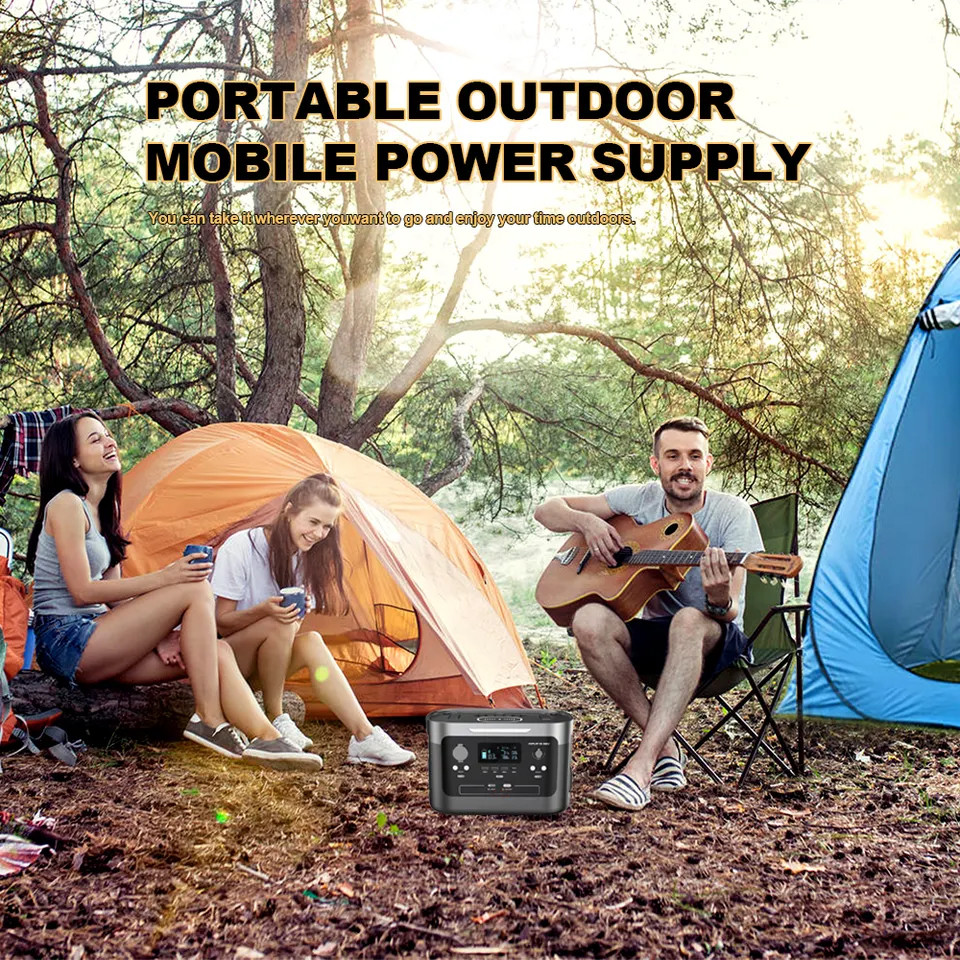 Lithium Battery Portable Power Station Generator LED Electric Solar Power Bank