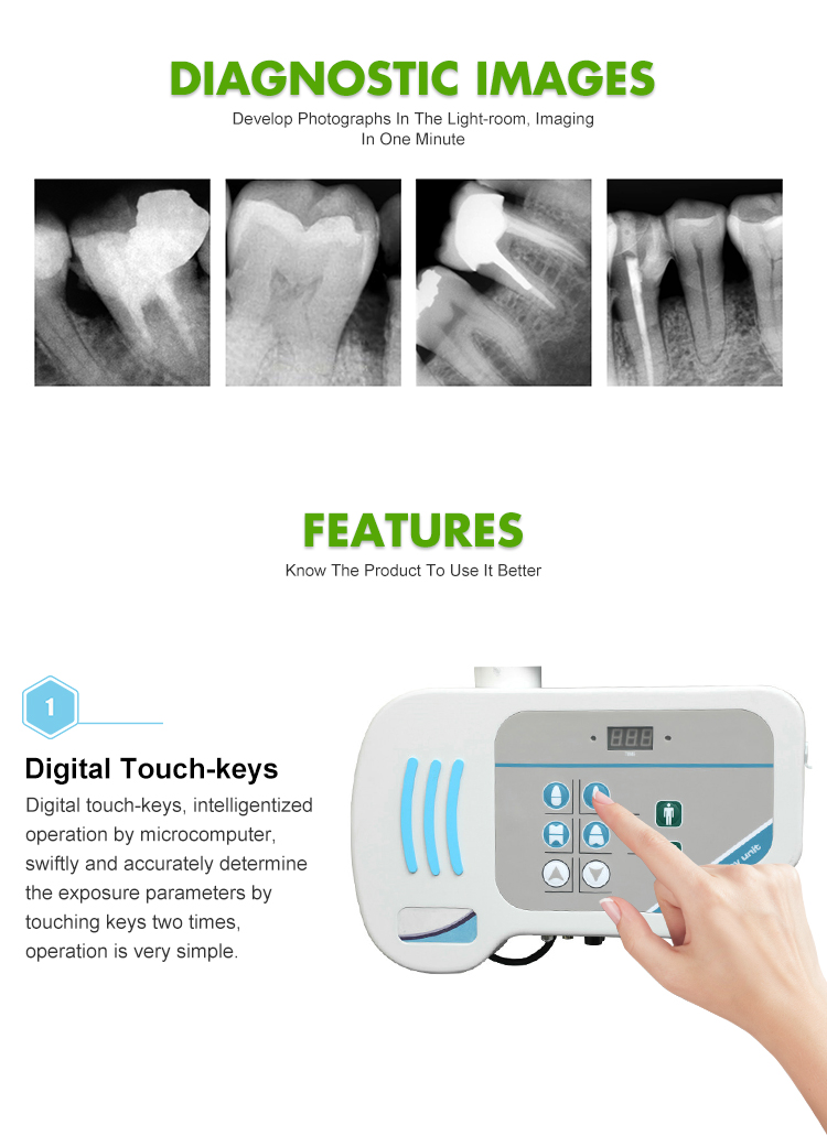 Panoramic Digital X Ray Equipment Wall Mounted X Ray Unit Dental