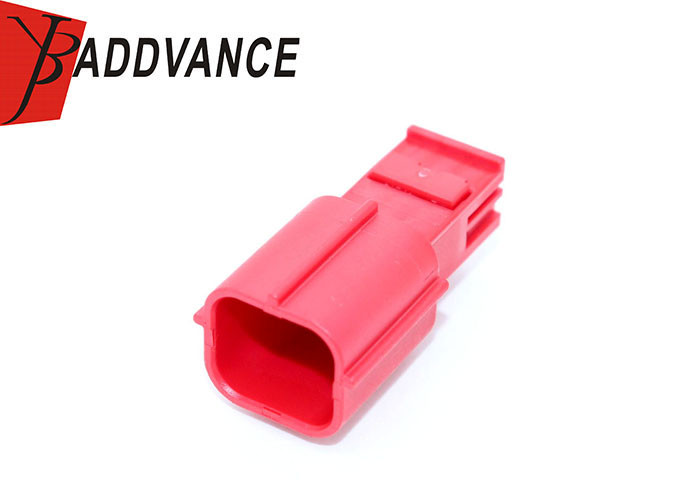 6 Pin Red Male Waterproof Automotive Electrical Connectors For Motorcycle OBD System