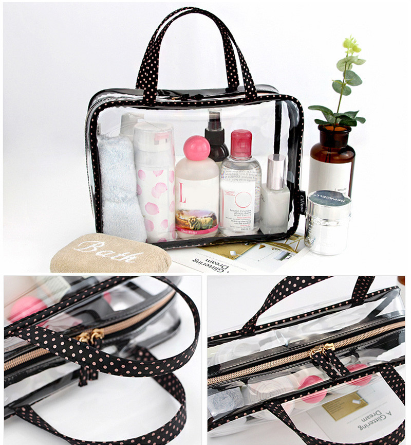 Hot Sale New Product Custom Waterproof PVC Clear Cosmetic Trolley Bag