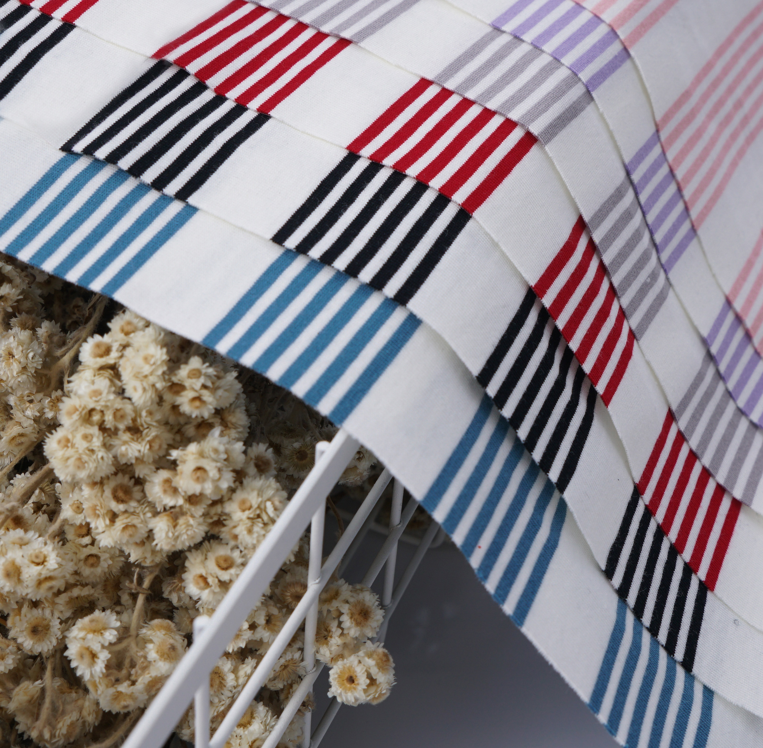 Multi-color Environmentally Friendly Striped Material Fabric For Casual Wear