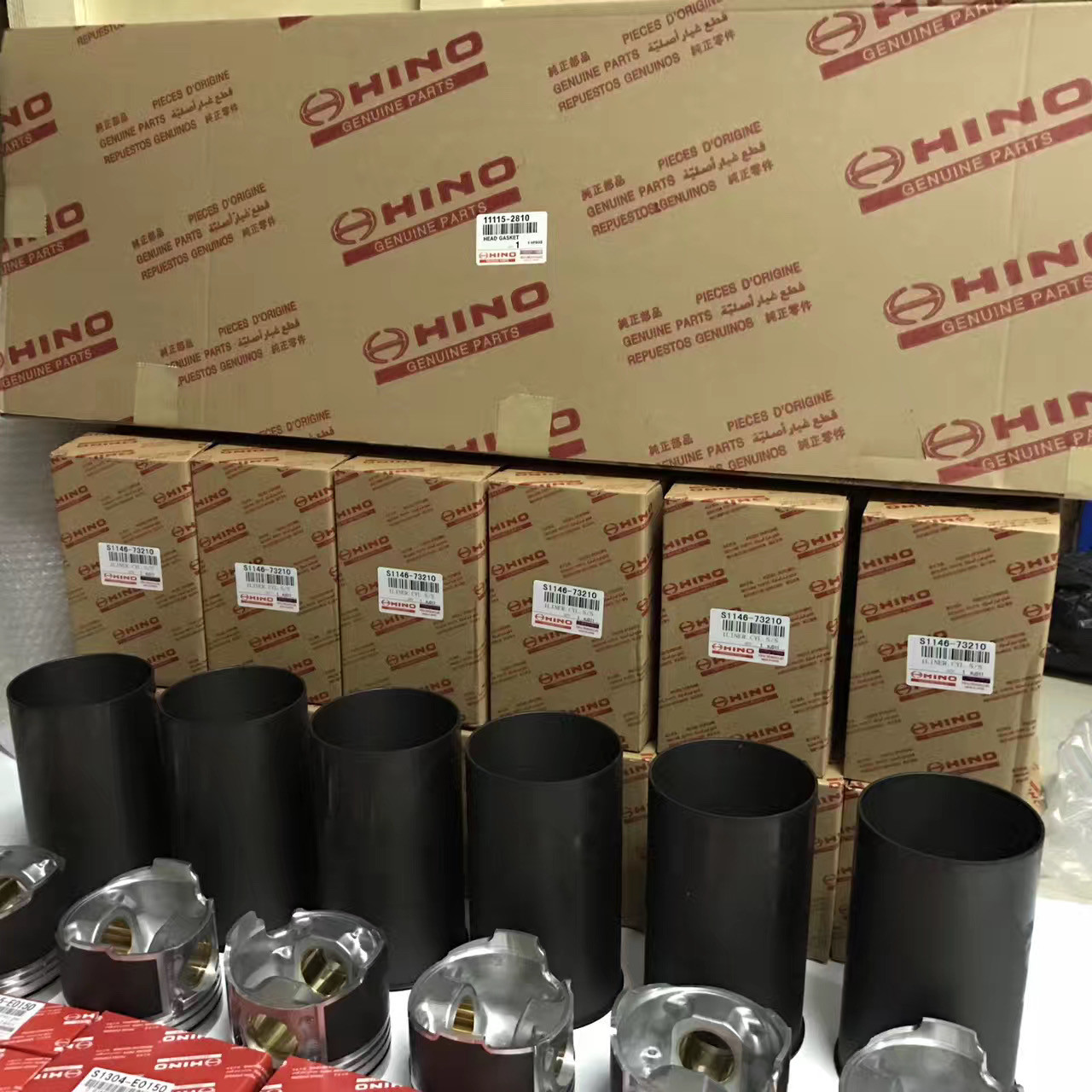 Cylinder Liner Hino Engine J08C J08E Excavator Piston Ring Set J08C-JT J08C-TP J08C-TI Rebuild kits Overhau Kit