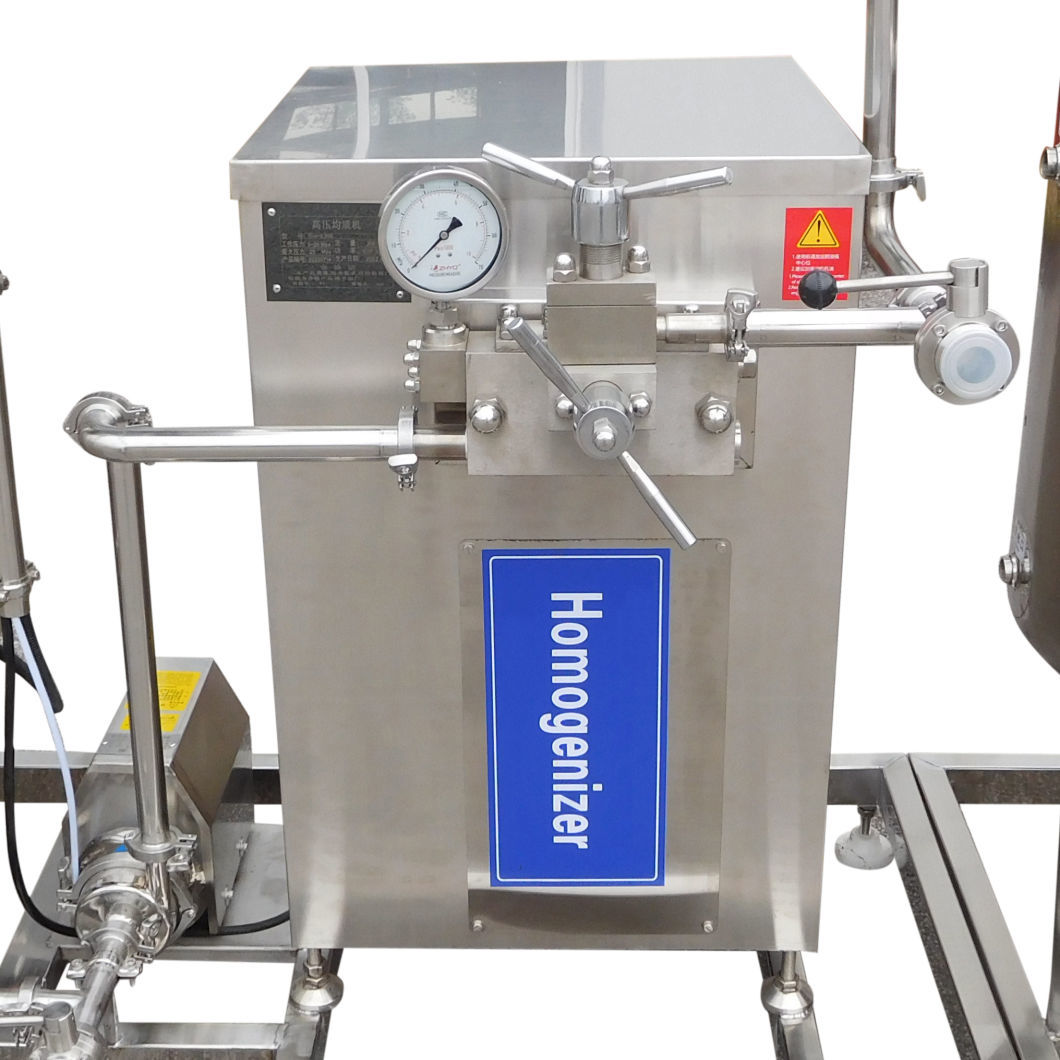 Juice Ice Cream Milk Homogenization Machine 100L 300L 500L 1000L Processing Line High Pressure Homogenizer Liquid Food Manufacturing Equipment