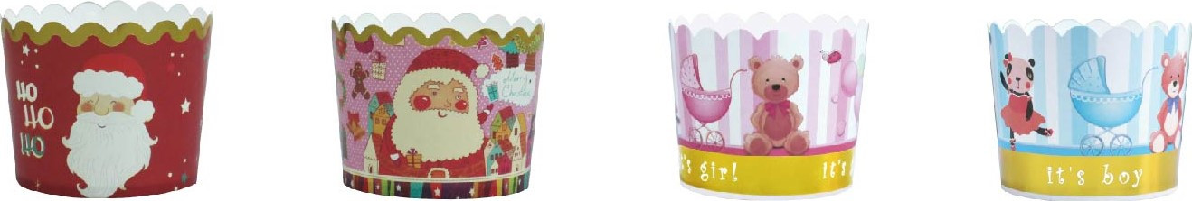 Hot sale decorative muffin wrapper food grade baking cups paper cupcake case free samplechristmas cupcake liners