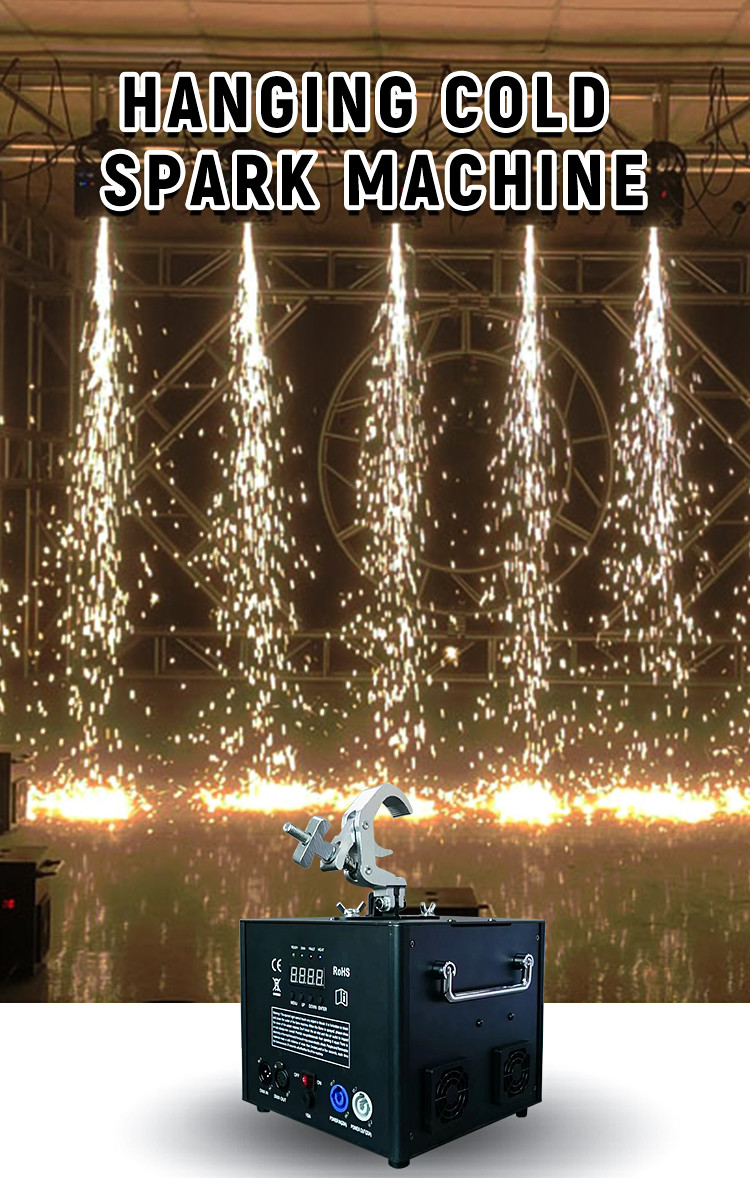 Remote Cold Spark Machine Hang Upside Cold Sparkler Fountain Wedding For Stage