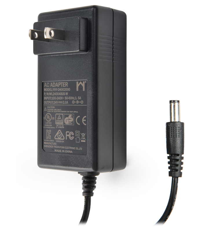 Ac Dc Plug Top Power Supply 24 Volt 60w Interchangeable Type For LED LCD