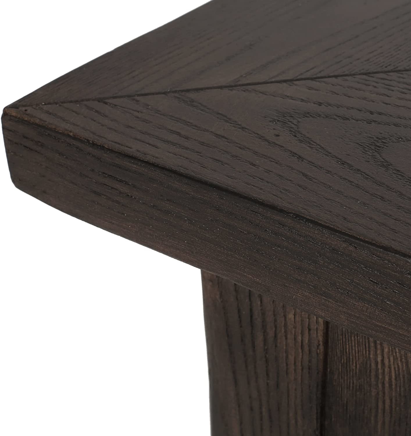 Brown Wood Gas Square Fire Pit For Gardern Indoor Outdoor