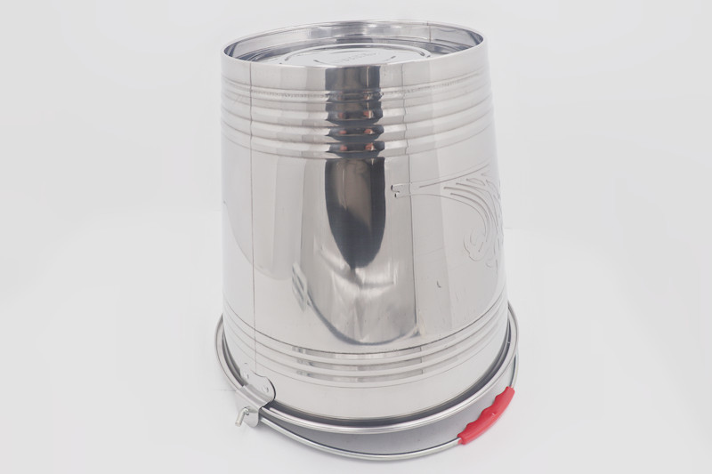 16L Wholesale home 201 grade stainless steel metal water pail durable water bucket with handle