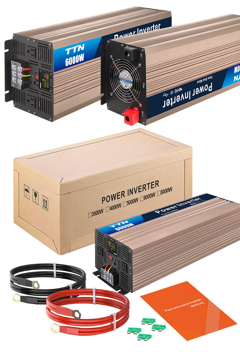 High Power Inverter 2000W Intelligent Solar Inverter With Lcd Digital Display