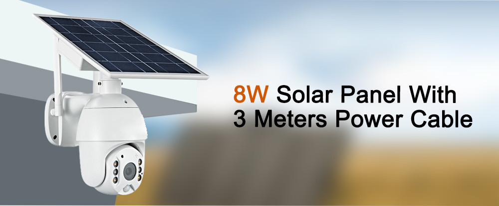 PIR LTE Cellular Security Camera 4G Solar Security Camera 2MP Cloud Storage