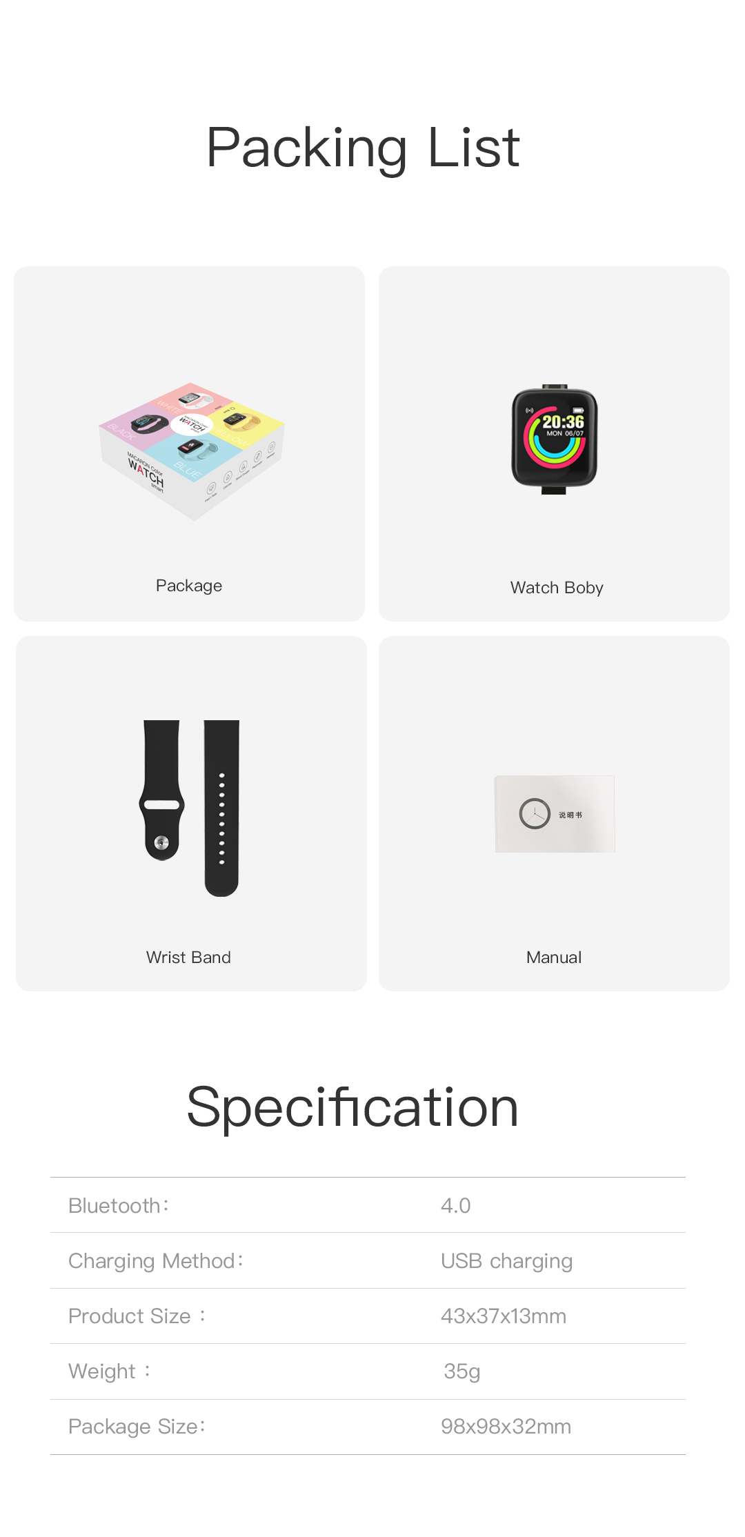 50mah Plastic Women Fitness Smartwatch 1.44" IPS USB Charging