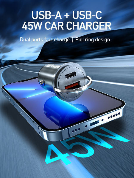 45W USB Fast Car Charger For Apple MacBoob IPad Mobile