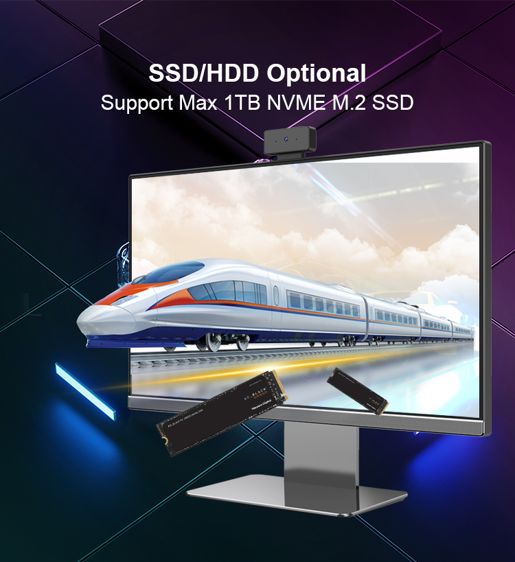 Core I3 I5 I7 AIO Business Gaming Desktop with 23.8 27 Inch Screen SSD HDD Hard Drive Type