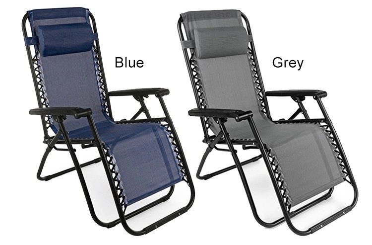 Steel Tube Textilene Sun Lounger Water Repellent For Seaside